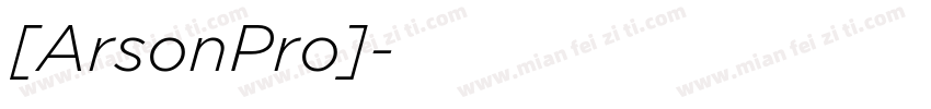 [ArsonPro]字体转换